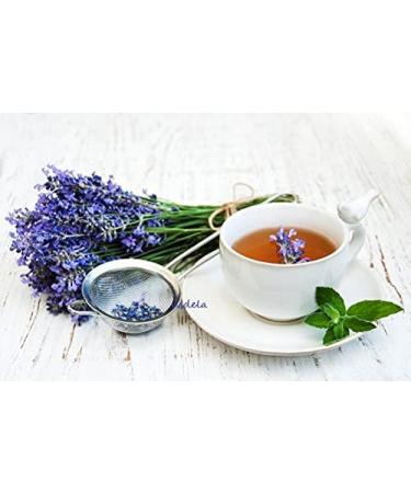 V DELA Naturals -Lavender Green Tea Whole Leaf with lemongrass | Decaf Tea for Distress Mind | 100 Gram - 150 Cups | (100grm) - Buy Online on GoSupps.com