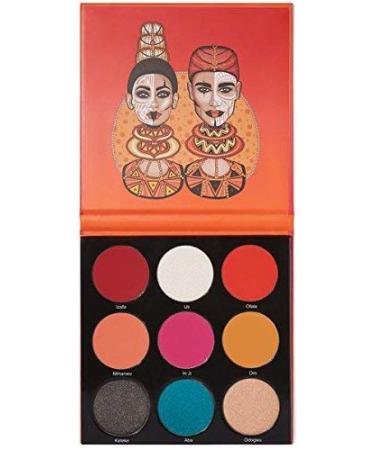 Juvia's Place Coral  Red  Neutral Eyeshadow Palette - Professional Eye Makeup  Pigmented Eyeshadow Palette  Makeup Palette for Eye Color & Shine  Pressed Eyeshadow Cosmetics  Shades of 9 Festival
