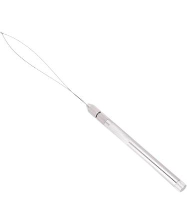 hair extension threader hair threader tool 15 10 1 aluminum handle pulling needle beads looper threader for hair extension extensi bead threader - Buy Online on GoSupps.com