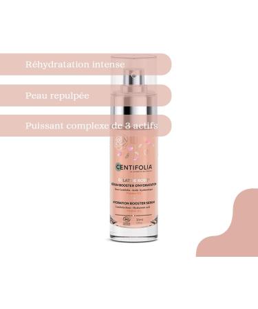 CENTIFOLIA | Rose Radiance Hydration Booster Serum | Ideal for dehydrated skin | Plumped skin | Light & non-sticky texture | Made in France | Organic | 30ML - Buy Online on GoSupps.com