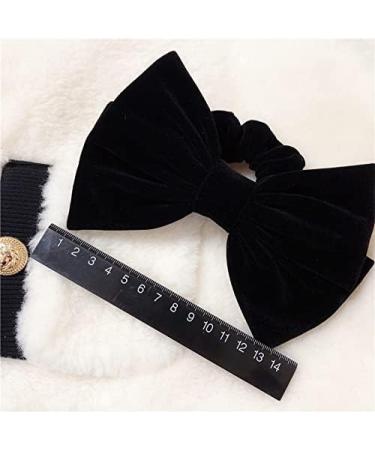 Black Velvet Hair Scrunchies for Women and Girls - Hair Elastic Bow Ties - Buy Online on GoSupps.com