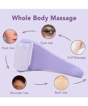 Facial Massage Roller with Extra Steel Head - Ice Roller for Face & Eyes Gua Sha Tool for Puffiness Relief & Wrinkle Reduction | Buy Online - Buy Online on GoSupps.com