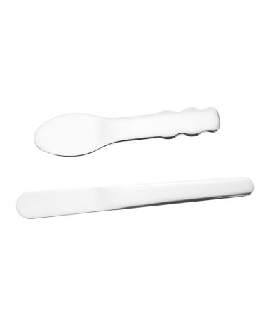 TOPBATHY 2 pi ces Spatules Acier Inoxydable Cuill res Petites pour Maquillage et Soin Peau Outils R utilisables pour Cr mes et Masques Compactes et Portables Adapt es Au Maquillage