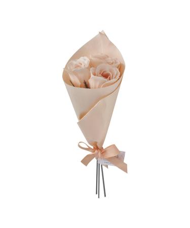 Bouquet of 3 nude soap roses - Rose fragrance