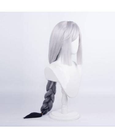 Lwiuentx Genshin Impact Shenhe Long Braided Wig for Men & Women | Halloween Party Costume + Free Wig Cap - Buy Online on GoSupps.com
