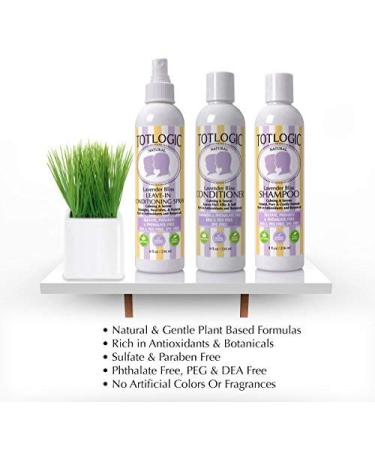 TotLogic Kids Baby Safe Conditioner 8 oz - Lavender Bliss with Natural Jojoba Oil - No Phthalates, Parabens, or Sulfates - Buy Online on GoSupps.com