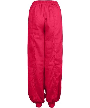 Dazlor Women's Plus Size High Waisted Parachute Pants | Red XX-Large - Buy Online on GoSupps.com