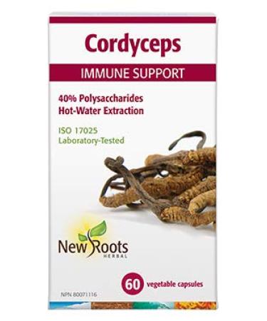 New Roots Cordyceps - Immune Support Medicinal Mushrooms. 60 vcaps