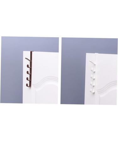 Healeved 3pcs 5 Hooks Door Coat Hangerwhitel Towel Rack Plastic The Hat Holders Hanging Portable Over medium White - Buy Online on GoSupps.com