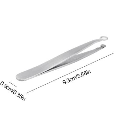 Nose Hair Tweezers Stainless Steel Round Tip Face Hair Remover Eyelash Eyebrow Tweezers - Buy Online on GoSupps.com