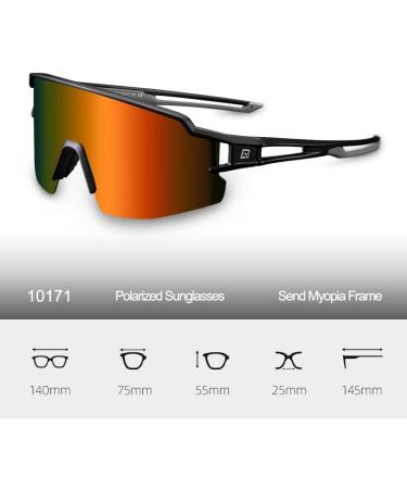 ROCKBROS Polarized UV Protection Cycling Sunglasses in Black Yellow - Men Women Sport Glasses - Buy Online on GoSupps.com