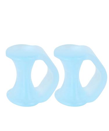 HEIMEABI Toe Straightener Pinky Toe Toe Spacers Gel Spreader Correct Crooked Toes Bunion Corrector and Bunion Relief Cellulite Remover (Light Blue One Size) Light Blue One Size
