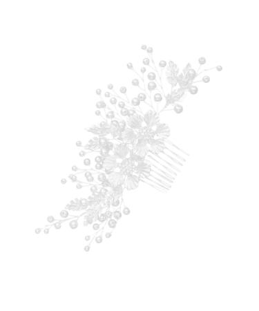 FRCOLOR Hair Comb Made of Crystal Pearl Hair Comb with Floral Pattern Wedding Hair Comb Flower Hair Accessories Rhinestone Headpiece Wedding Tiara Diamond Headpiece Bridal