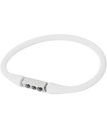 Negative Ion Energy Bracelet - Magnetic Therapy for Health & Blood Circulation | Silicone Sports Bracelet for Men & Women (White) - Buy Online on GoSupps.com