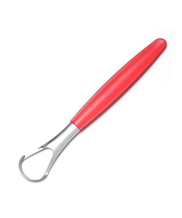 Yxrrving stainless steel tongue scraper U-shaped tongue cleaning coated brush eliminating breath fresh hygiene breath care tools red 1 stick