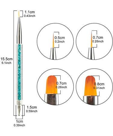 7 PCS Double Ended Nail Art Brush Pens for Acrylic UV Gel Tips Builder - Buy Online on GoSupps.com