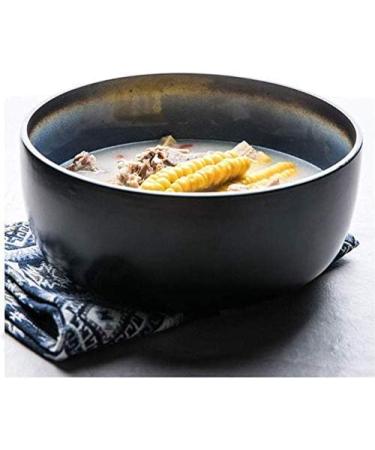 Snack Dip Bowls Dishware Household Kiln Glaze Blue Bowl 8 Inch Ceramic Soup Bowl Ramen Bowl Creative Compatible with Kitchen Restaurant Gifts - Buy Online on GoSupps.com