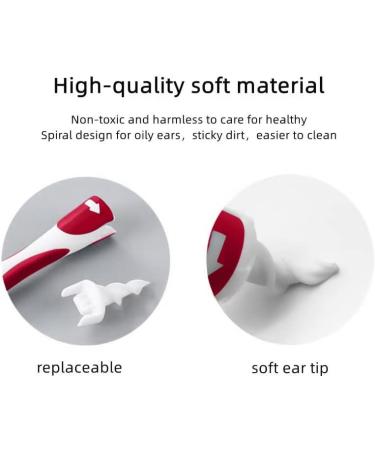 15pcs Q Grip Spiral Ear Wax Remover Replacement Tips with Silicone Swab Tips - Reusable Earwax Remover for Adults & Children - Buy Online on GoSupps.com