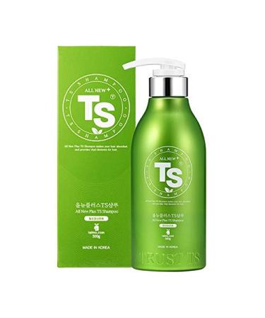 All New Plus TS Shampoo with Biotin for Anti-hair loss Care (16.9 Fl Oz) | Therapy Shampoo for Hair Loss Prevention | Korea Shampoo | Treat Hair Care for Damaged Hair for Men & Women