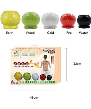Vejia 10-Part Ceramic Cupping Set for Massage Therapy - Chinese Cupping Cups for Home & Beauty Salon Use - Buy Online on GoSupps.com