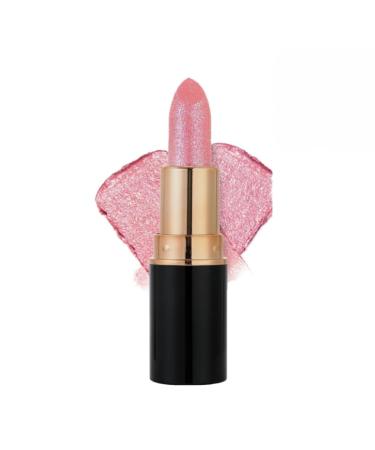 Mciluyaiio Diamond Glitter Lipstick Metallic Lipstick For Women Diamond Nude Shimmer Lip Gloss Shiny & Shimmer Finish Metallic Glitter Lip Gloss Waterproof (02# 1)