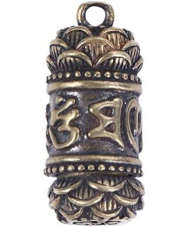 1 Pcs Buddhist Pendant Gift Men Medicine Pill Box Brass Necklace Pendant Carving Scriptures Pendant Travel Pill Case Medication Aids