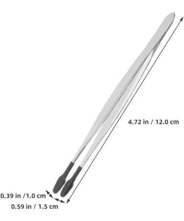 minkissy 5 Pieces Rubber Flat Tweezers Tip Steel Forceps Craft Rubber Coated Soft Tweezers Tools for Coin Stamp Jewelry (4.72 12.00X1.50X1.00CM As Shown - Buy Online on GoSupps.com