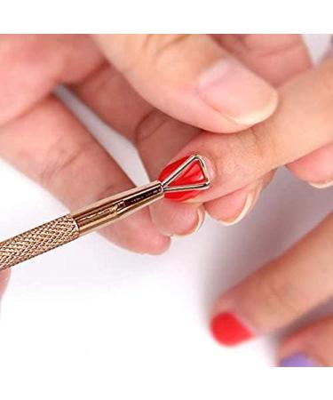 Rose Gold Metal Cuticle Pusher Set | Triangle Cuticle Peeler & Scraper | Double Ended Pusher | Manicure Tools for Fingernails & Toenails - Buy Online on GoSupps.com