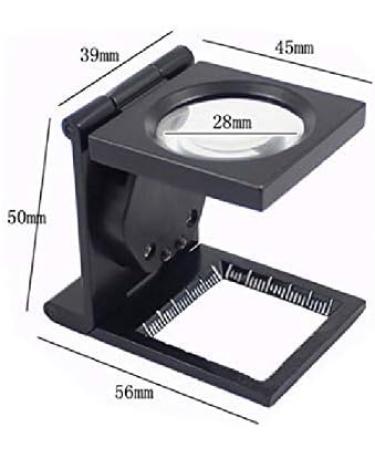 10x25mm Folding Magnifying Glass Inspection Cloth with Scale LED Light Magnifier Made in China - Buy Online on GoSupps.com