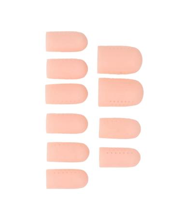 Jopwkuin Silicone Finger Cover Portable Breathable Soft Flexible Finger Toe Protector Soreness Relief for Office Work
