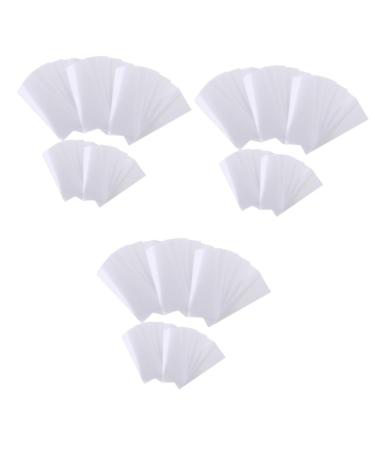 Minkissy 3 pieces 5 Wake Paper Face Wax Papier Face Cleaner Manicure Tools Nail Tools Hair Cleaner Wax Double Wax Strip Epilier Strip Hair removal White Note Fleece