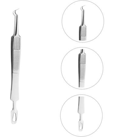 FOYTOKI 6 Pcs Clip Pimple Tweezers Mole Removal Scissor Blackhead Tweezers Kit Silver Stainless Steel - Buy Online on GoSupps.com