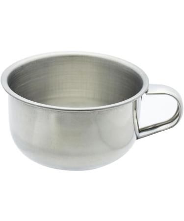 Lasersm Stainless Steel Shaving Soap Bowl - Gripped Foam Cup for Men 3.46x1.97 inches Silver | Perfect Razor Accessory for Smooth Shaves - Buy Online on GoSupps.com