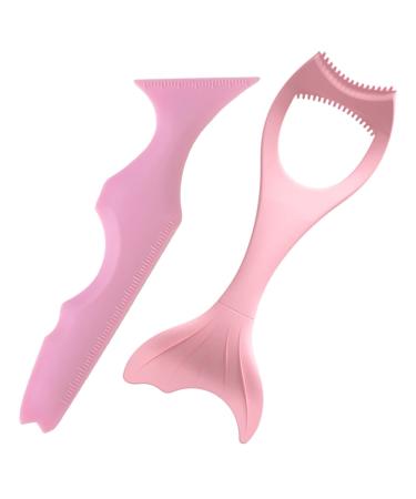 Beavorty 2pcs Lower Stencil Pencil Mold Use Eye Pink Comb Eyeshadow Applicator Multi-purpose Brush Multi-function Shield Reusable Liner in Kit Card Tools Practical Eyes Multifunctional