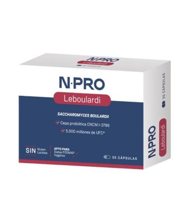 NPro SALUD INTESTINAL NPro Leboulardi Probiotic Supplement Saccharomyces Boulardii CNCM I-3799 and Resistant Starch Type 2 - 30 Vegetable Capsules