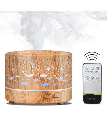 MEIDI Essential Oil Diffuser, Aromatherapy Diffuser, 700ML Aroma Cool Mist Humidifier with Remote Control, Adjustable Mist Mode, Fascinating LED Night Light, and Timing Auto Shut-Off