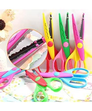 UCEC Craft Scissors Decorative Edge, Zig Zag Scissors, Kids Scissors, Safety  Scissors, Design Pattern Scissors for Kids Toddler Adults, Crafting  Scrapbooking Supplies for School, 6 Pack Colorful