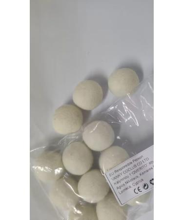 Natural Wool Dryer Balls - 12 Pack | 100% Pure Sheep Wool | Eco-Friendly Tumble Dryer Balls to Shorten Drying Time - Buy Online on GoSupps.com