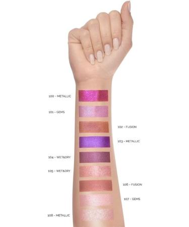 Pupa Milano Vamp Metallic Glitter and Matte Eyeshadow Powder 104 Deep Plum 104 - Deep Plum - Wet and Dry - Buy Online on GoSupps.com