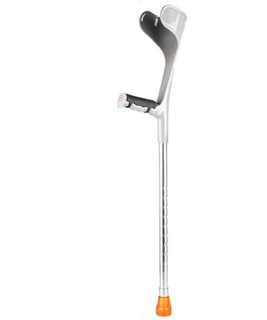 ATHUAHLR LRVTREC Forearm Crutches Adjustable Forearm Crutches for Adults Height Adjustment Stick with Lightweight Aluminum pad for Men Open Cuff Crutches Lightweight Arm Crutch (Color : Silver)