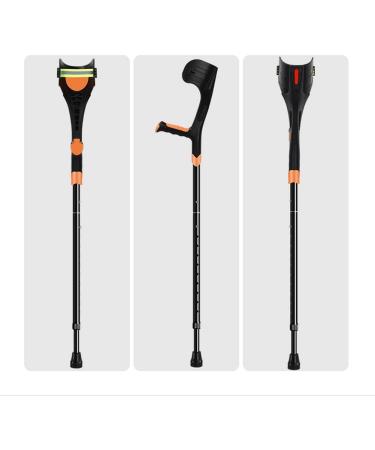 Adults Folding Forearm Crutches Lightweight Adjustable Open Cuff Crutches Canes Ergonomic Design with Non-Slip Foot Cap Suitable for Height 148-190cm/ 4' 8''-6' 2'' Double The Comfort Independence Orange 2 counts - Buy Online on GoSupps.com