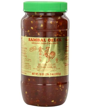 Huy Fong Sambal Oelek Ground Fresh Chili Paste (Large 18 oz Jars) 2 Pack Chili 1.12 Pound (Pack of 2)