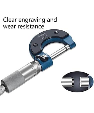 High Precision Stainless Steel Micrometer Measuring Range 0-25MM Resolution 0.01MM High Strength Metal Measuring Instrument - Buy Online on GoSupps.com