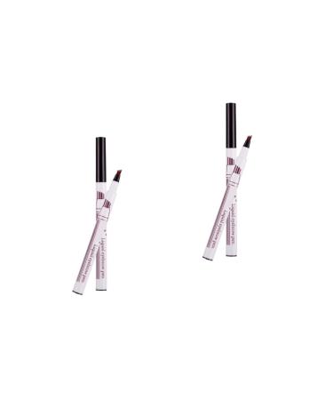 TOVINANNA 2pcs Women Eyebrow Pencil Liquid Eyebrow Pen Eyebrow Makeup Tool No Smudge Miss Eyebrow Powder 1 count (Pack of 1) As Shownx2pcs
