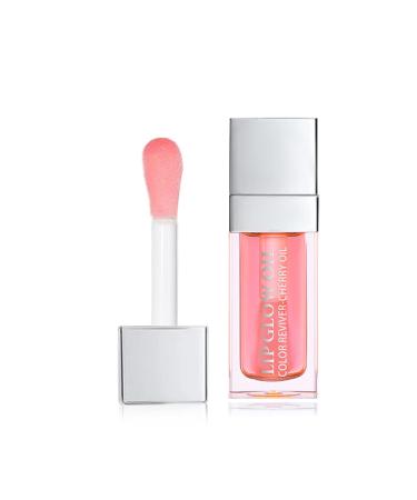 Duoffanny Lip Glow Oil Hydrating Moisturizing Plump Shiny Lip Oil Balm Tinted Lip Care with Big Brush Head Light Color Lip Gloss (001 Pink)