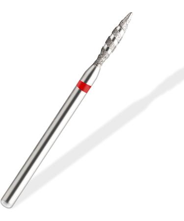 BNG Cuticle Drill Bit Flame Electric Nail Efile Professional Diamond Carbide 3/32 - Fine Grit Manicure File Tool (Style-F) - Buy Online on GoSupps.com