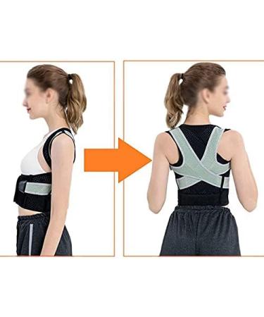 ZUIAI Lumbar Posture Corrector for Back Brace Adjustable Back Support Belt Shoulder Protection Posture Corset Adult(Gray CH) Small Grey - Buy Online on GoSupps.com