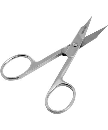 Men's Facial Grooming Scissors - Nose Ear Hair Removal, Beard Mustache Care, Eyebrow Eyelash Trimming - Hair Cutting Clippers - Silver - Buy Online on GoSupps.com