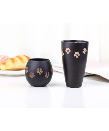 Pzhoais Japanese Bowl Wood Salad Bowl Household Wood Bowl Lacquers Bowl Wooden Water Cup Big Belly Bowl - Buy Online on GoSupps.com