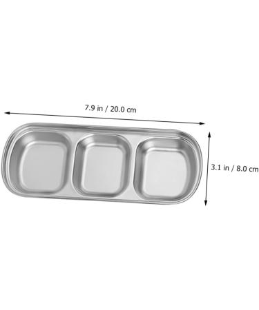 MAGICLULU Dining Tableware 9 Pcs Seasoning Dish Japan 304 Stainless Steel Household Seasoning Plate 20x8cmx3pcs As Shownx3pcs - Buy Online on GoSupps.com